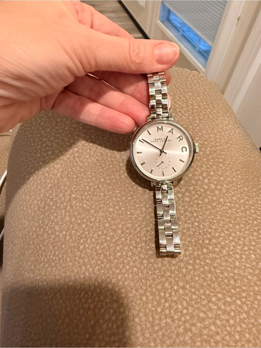 Marc Jacobs Silver-Tone Women's Bracelet Watch with White Dial